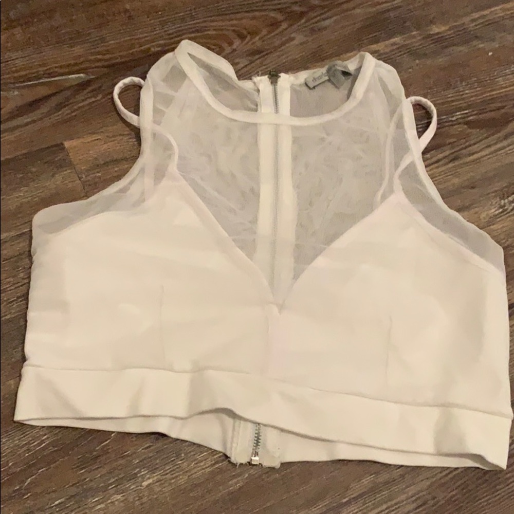 Charlotte Russe White Crop Top